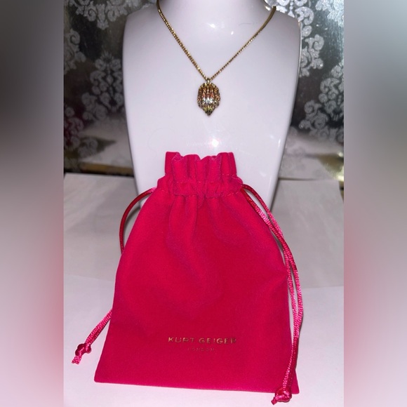 Kurt Geiger Jewelry - Kurt Geiger Pave Eagle Necklace  gold chain & multicolored dust bag, gift boxNWT